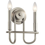 Kichler - Kichler Capitol Hill 10.75" 2 Light Wall Sconce, Brushed Nickel - The Capital Hill 10.75in. 2 light wall sconce features basket inspired curved arms that adds dimension and visual interest with its Brushed Nickel finish. A perfect addition in several aesthetic environments, including traditional and modern.