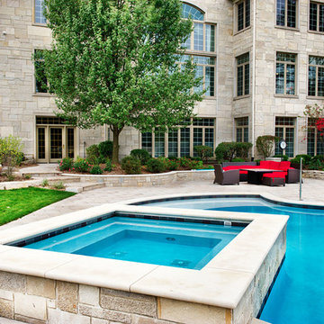 North Barrington, IL Swimming Pool, Hot Tub and Custom Concrete Slide