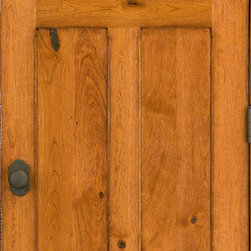 Rustic Doors - Solid Cherry 4-panel Door with Distressed Finish - Interior Doors