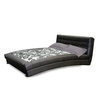 Diamond Sofa Belaire Leather Platform Bed in Black - Eastern King