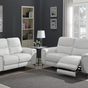 Largo Upholstered Power Sofa White #18603394P