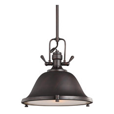 Sea Gull Lighting 1-Light Pendant, Burnt Sienna