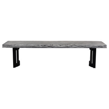 Industrial Bent Bench Extra Small Weathered Grey - Grey
