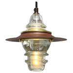 Insulatorlights by Railroadware - Insulator Light Lantern Pendant Metal Hood, 120V, 6W 500 Lumens dimming - This the perfect pendant lantern  lighting choice for that rustic or modern interior. Insulator Lights are regionally sourced, made in the USA meeting and all NEC Standards and can be tested & UL labeled if needed. The pendant comes ready to hang with state of the art 120V LED 3W bulb technology. The insulator is easily removed for cleaning etc.