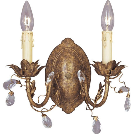 Maxim Lighting Elegante - Two Light Wall Sconce, Etruscan Gold Finish