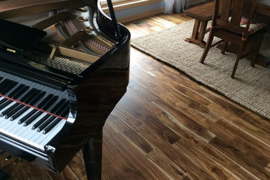 Inspiration for a contemporary dark wood floor dining room remodel in Grand Rapids