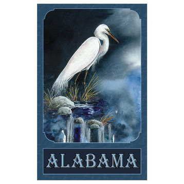 Dave Bartholet Alabama Snowy Egret Art Print, 12"x18"