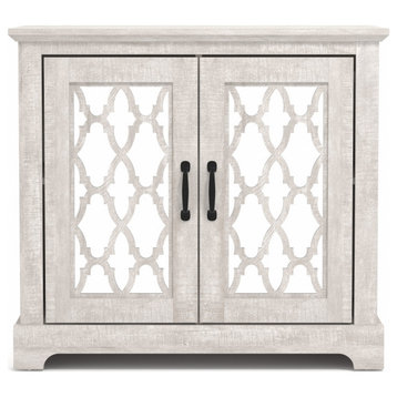 Heron 2 Door Accent Cabinet (29.3 in. H x 32.4 in. W x 15.7 in. D), Dusty Gray Oak