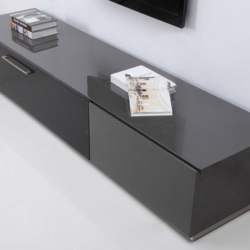 Producer TV Stand | Grey High-Gloss