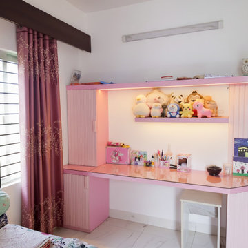 Child Bedroom with Lit Display Shelves, Dhaka