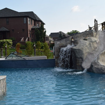 Backyard Boating Gunite Pool with ecoFinish KON