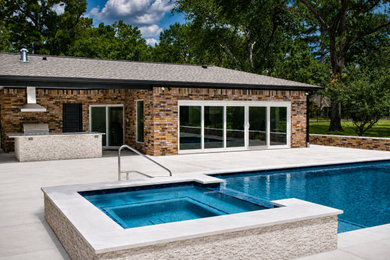 Example of a transitional pool design in Houston
