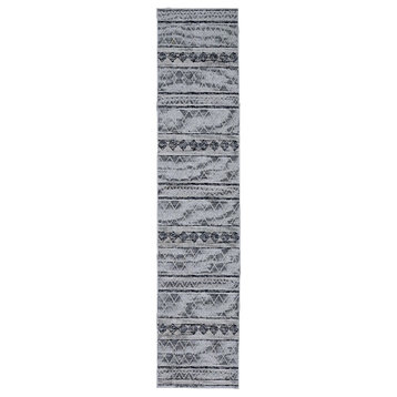 Linon Marion Novi Polyester 2' x 10' Runner Rug in Cream