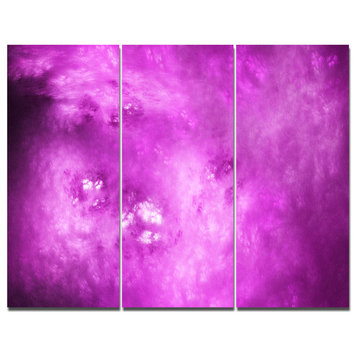 Bright Purple Sky with Stars, Abstract Triptych Canvas Print, 36x28, 3 Panels