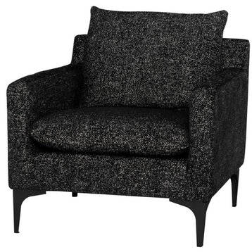 Nuevo Furniture Anders Single Seat Sofa in Salt & Pepper/Black