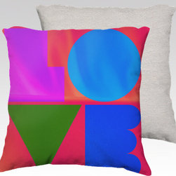 TOROSIETE Throw Pillow Cover - Amor with White Back - Products