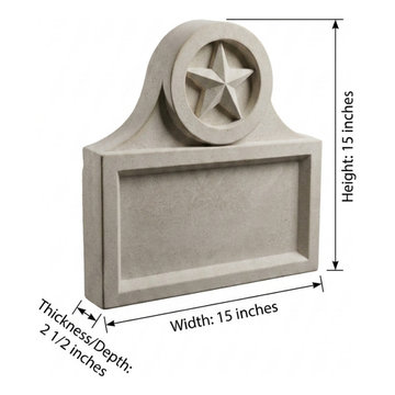 Lone Star Monument Address Block (15" × 15" × 2½")