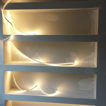 Estantería de pladur con luz led
