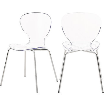 Clarion Dining Chair (Set of 2), Chrome
