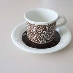 ARABIA アラビア faenza ファエンツァ コーヒーカップ＆ソーサー（ブラウン） - コーヒーカップ＆ソーサー