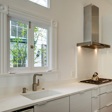 Italian High Gloss Contemporary Kitchen - Gilmans Kitchens and Baths
