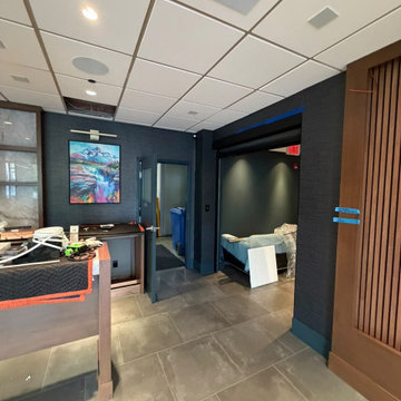 Type II Vinyl Wallcovering in a Showroom Reception and Stair Lobby