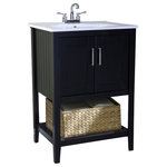 Legion Furniture - 24" Espresso Sink Vanity With Basket Without Faucet - 24" Espresso Sink Vanity With Basket Without Faucet