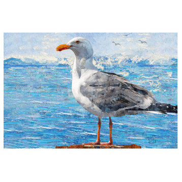 Lisa Sofia Robinson "Seagull" Painting Art Print, 12"x18"