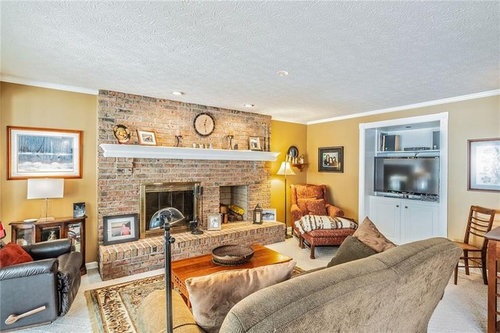 Demo Reface Large Brick Fireplace, How Much Does Refacing Fireplace Cost