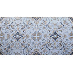 Mozaico - Handmade Mosaic Rug, Herb, 35"x67" - Bring color and perspective into your floor with the herb geometric mosaic rug. This mosaic showcases a geometric motif with all neutral colors. An elegant hand-cut mosaic that comes in 4 standard sizes.