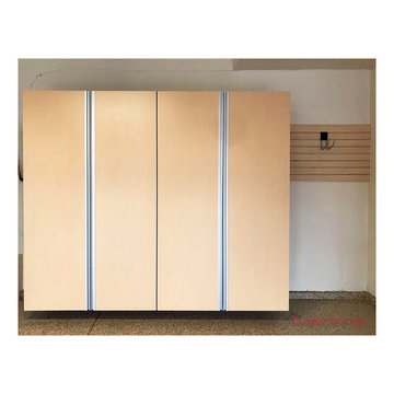 Maple Garage Cabinets & Slatwall