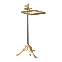 SIDE TABLE BIRD BRASS / IRON - Home Decor