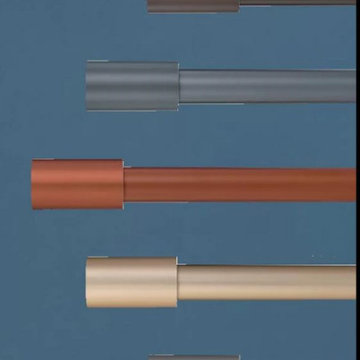 QYR30 1-1/8" Diameter Luxury Black Gold Blue Column Finial Aluminum Alloy Single