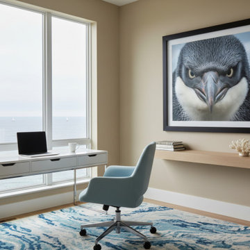 Antarctic Glare Penguin Photorealism - Digital Artwork Coastal Wall Art Prints