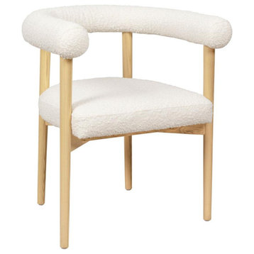 Scandinavian-inspired Boucle Dining Chair, Belen Kox