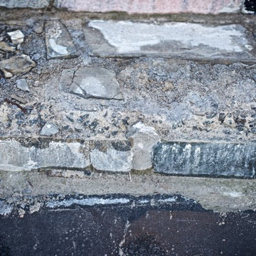 Stone repair cement repair steps and walkways