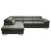 Costa Leather Sectional Sleeper Sofa, Left Corner
