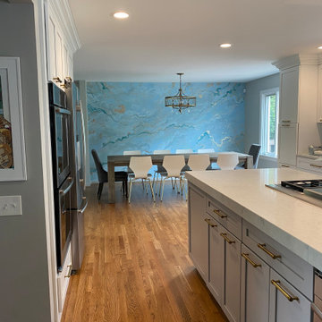 Textured wall with Hints of champagne metallic paint