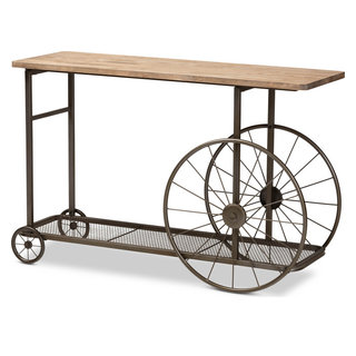 Terence Console Table Industrial Console Tables by