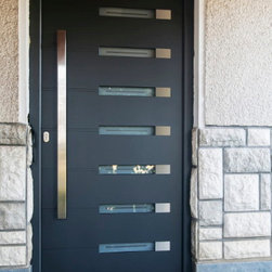 Modern Aluminum Front Entry Door. Hurricane impact entry door - Front Doors