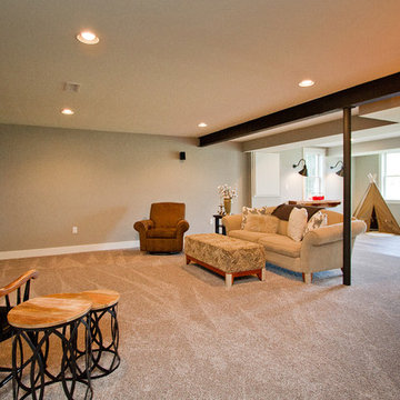Contemporary Craftsman Basement Remodel