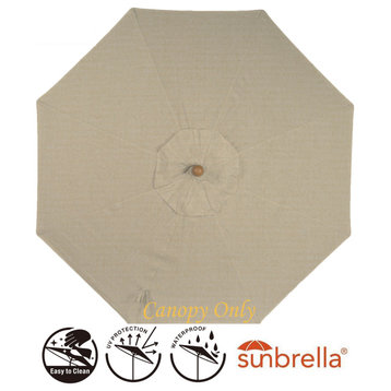 9' Round Universal Sunbrella Replacement Canopy, Antique Beige