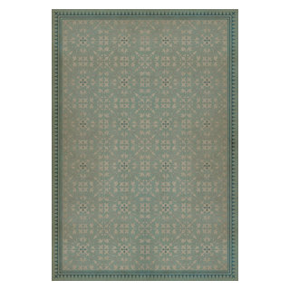 Spicher and Company Vintage Vinyl Floor Cloths Wedding Ring Modern Area Rugs