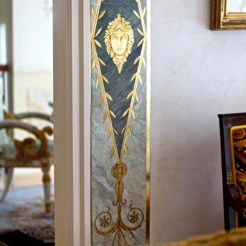 Neo Classical hand painted and gilded decoration