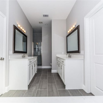 White-Themed Traditional Bathroom Makeover in Culver City, CA