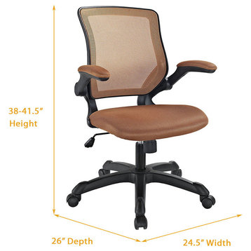 Cool Office Desk Chair, "Edison", Light Brown