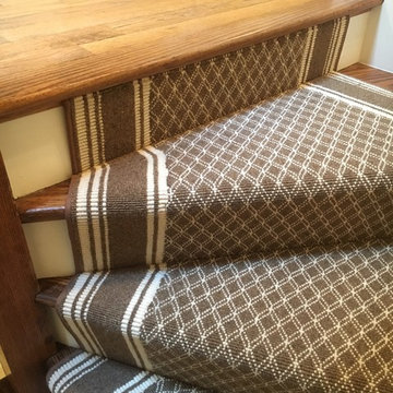 Custom Bordered Stair Runner