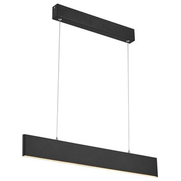 Black Thin Rectangular Frame LED Light Fixture