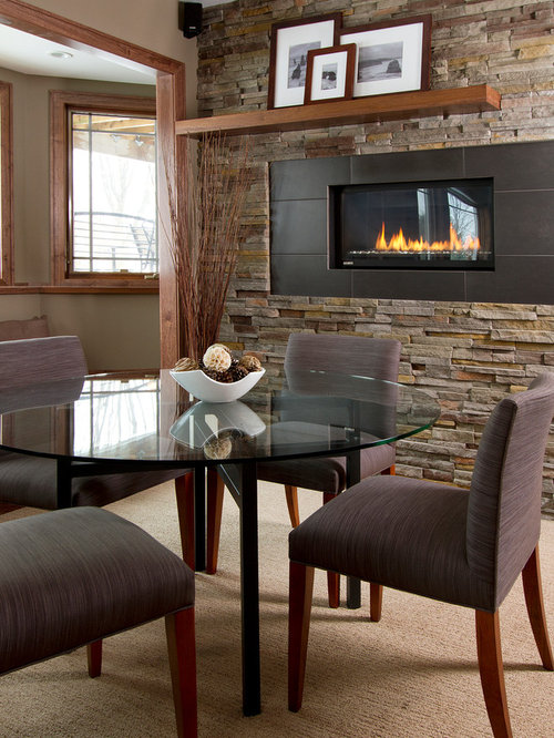 Stone Wall Fireplace Houzz