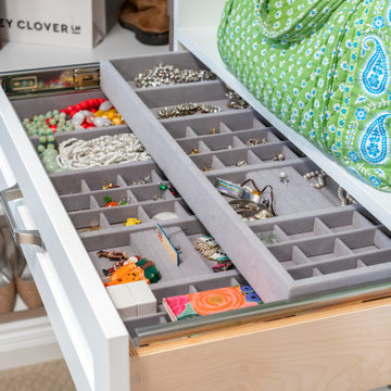 Lovely His & Hers Primary Closets in Leesburg